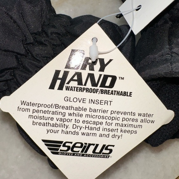 Seirus Dry Hand Waterproof Breathable Kids Black Glove Insert - Small 8 - Picture 6 of 11